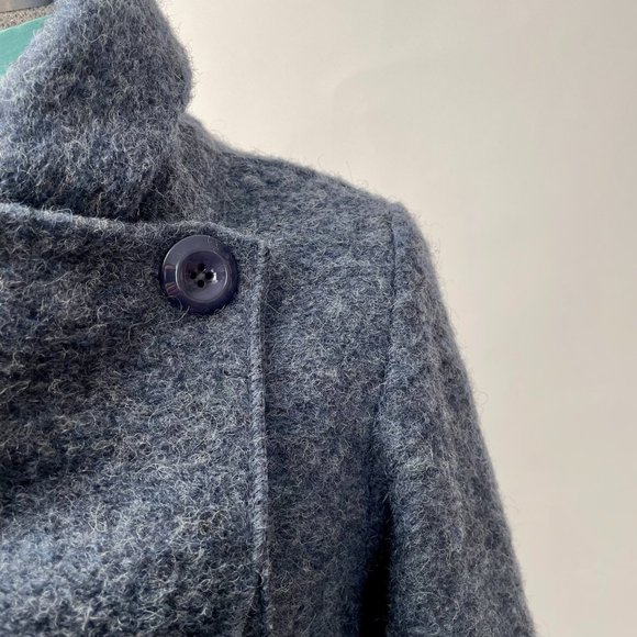 Marisa & Marie Boiled Wool Wrap Jacket With Sweater Sleeves, Italian, Size M - Picture 3 of 8